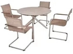 Deluke Garten-Sitzgruppe, Sand, Kunststoff, 5, Gartenm&ouml;bel, Gartenm&ouml;bel-Sets