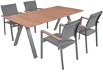 Deluke Garten-Sitzgruppe, Hellbraun, Holz, 5, Gartenm&ouml;bel, Gartenm&ouml;bel-Sets