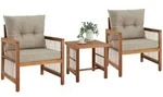 tectake Lounge-Set, Natur, Holz, Loungem&ouml;bel, Gartenlounge-Sets