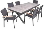 Deluke Garten-Sitzgruppe, Grau, Metall, 7, Gartenm&ouml;bel, Gartenm&ouml;bel-Sets