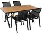 Beliani Gartenm&ouml;bel-Set, Braun, Kunststoff, Gartenm&ouml;bel, Gartenm&ouml;bel-Sets