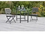 Gardenson Balkonset Patmos, Grau, Graphit, Akazie, Metall, Holz, 5-teilig, Akazie,