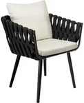 CLP Gartenstuhl, Creme, Metall, 61x43x56 cm, Gartenm&ouml;bel, Gartenst&uuml;hle,