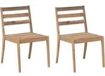 Beliani Gartenstuhl, Hellbraun, Holz, 53x87x61 cm, Gartenm&ouml;bel, Gartenst&uuml;hle,