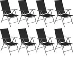 tectake Gartenstuhl, Anthrazit, Metall, 54.5x107.5x65 cm, Gartenm&ouml;bel,