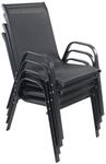Gardenson Gartenstuhl-Set, Anthrazit, Metall, 56x89x73 cm, wetterbest&auml;ndig,
