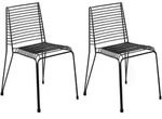 Beliani Gartenstuhl, Schwarz, Metall, 49x80x57 cm, Gartenm&ouml;bel, Gartenst&uuml;hle,