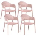 Beliani Stuhl, Pink, Kunststoff, 55x78x50 cm, Wohnzimmer, Sessel
