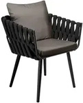CLP Gartenstuhl, Grau, Metall, 61x43x56 cm, Gartenm&ouml;bel, Gartenst&uuml;hle,