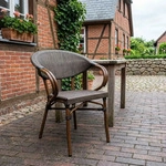 CLP Gartenstuhl, Braun, Textil, 57x83x57 cm, Gartenm&ouml;bel, Gartenst&uuml;hle,
