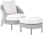 Beliani Gartensessel, Grau, Kunststoff, 80x80x93 cm, Wohnzimmer, Sessel,