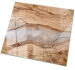 Tulup Tischplatte, Beige, Glas, Quadratisch, 60x60x0.4 cm, Esszimmer, Tische,