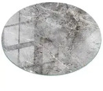 Tulup Tischplatte, Grau, Glas, Rund, 90x0.4x90 cm, Esszimmer, Tische, Esstische,
