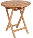 riess-ambiente Gartentisch, Braun, Holz, Holz, Rund,rund, X-Form, 70x75x70 cm,