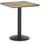 Beliani Gartentisch, Hellbraun, Kunststoff, 4-Sitzer, Quadratisch, 60x75x60 cm,