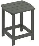 Outsunny Outdoor-Beistelltisch, Grau, Kunststoff, rechteckig, 37x46x48 cm,