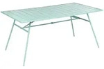 Beliani Gartentisch, Mintgr&uuml;n, Metall, 6-Sitzer, Rechteckig, 90x74x160 cm,