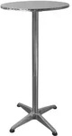 Chefgastro Stehtisch, Silber, Metall, Rund,Rund, 60x115x115 cm, Esszimmer, Tische,