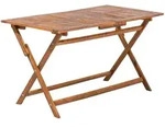 Beliani Gartentisch, Dunkelbraun, Holz, 4-Sitzer, Quadratisch, 140x74x75 cm,