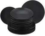 Creatable Tafelservice Soft Touch, Schwarz, Keramik, 18-teilig, Essen & Trinken,