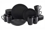 Creatable Kombiservice Soft Touch, Schwarz, Keramik, 24-teilig, 300 ml, Essen &
