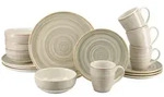 Creatable Kombiservice Caoba, Creme, Sand, Keramik, 16-teilig, 320 ml,480 ml, Essen &