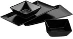 M&auml;ser Schale, Schwarz, Keramik, 4-teilig, quadratisch, Essen & Trinken, Geschirr,