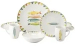 Creatable Kombiservice Sardinhas, Mehrfarbig, Keramik, 8-teilig, Fische, 300 ml,400