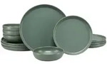Creatable Tafelservice Uno, Salbeigr&uuml;n, Keramik, 12-teilig, Essen & Trinken,