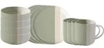 Villeroy & Boch Fr&uuml;hst&uuml;cksset PastelPop Green, Creme, Beige, Salbeigr&uuml;n,...