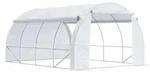 Outsunny Foliengew&auml;chshaus, Wei&szlig;, Metall, 300x200x397 cm, Gartenzubeh&ouml;r,