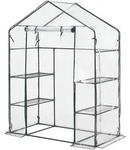 [en.casa] Gew&auml;chshaus, Transparent, Kunststoff, 140x195x73 cm, Gartenzubeh&ouml;r,