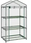 Outsunny Folien-Gew&auml;chshaus, Transparent, Metall, 49x125x69 cm, Gartenzubeh&ouml;r,