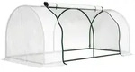 Outsunny Gew&auml;chshaus, Wei&szlig;, Metall, 1,600 L, 100x80x200 cm, Gartenzubeh&ouml;r,