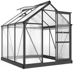 Outsunny Gew&auml;chshaus, Grau, Metall, 190x201x192 cm, Gartenzubeh&ouml;r, Gew&auml;chsh&auml;user