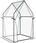 Outsunny Foliengew&auml;chshaus,, Transparent, Metall, 90x145x90 cm, Gartenzubeh&ouml;r,