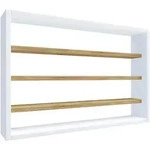 Mid.you K&uuml;chenregal Esaldi, Wei&szlig;, Honigeiche, Holzwerkstoff, 60x40x10 cm, K&uuml;chen,