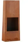 Gardenson Feuerstelle, Dunkelorange, Metall, rechteckig, 50x120x20 cm,