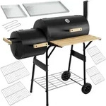 tectake Holzkohlegrill, Schwarz, Textil, 60x116x110 cm, Grills &...