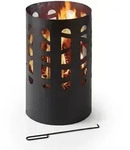Relaxdays Feuertonne, Schwarz, Metall, 37x60x37 cm, Freizeit, Campingzubeh&ouml;r,