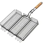 Maestro Grillkorb, Schwarz, Metall, 40x30 cm, Grills & Outdoor-K&uuml;chen,