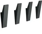 Designfabrik Hamburg Wandhaken, Schwarz, Metall, Dreieckig, 1.7x6.2x1.8 cm,
