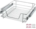 tectake Teleskopschublade, Grau, Metall, 47x14x44 cm, Schlafzimmer,...