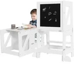 Woltu Lernturm, Wei&szlig;, Holzwerkstoff, 45x86.5x35 cm, Babym&ouml;bel, Hochst&uuml;hle &