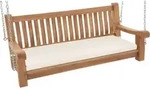Deluke Schaukelbank, Creme, Holz, 150x62x70 cm, Gartenm&ouml;bel, Hollywoodschaukeln
