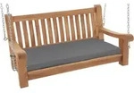 Deluke Schaukelbank, Dunkelgrau, Holz, 120x62x70 cm, Gartenm&ouml;bel,...
