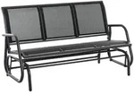 Okwish Gartenschaukel, Schwarz, Metall, 75x85x147 cm, Gartenm&ouml;bel,...