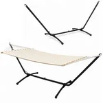 Amanka XL, Schwarz, Metall, Rechteckig, 100x96x310 cm, Gartenm&ouml;bel, H&auml;ngematten