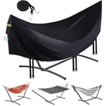 H&auml;ngematten-Abdeckplane, Schwarz, Textil, 140x91.5x368 cm, Gartenzubeh&ouml;r,