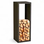 DanDiBo Kaminholzregal, Schwarz, Metall, 38x113x35 cm, Kleinm&ouml;bel, Kamine &